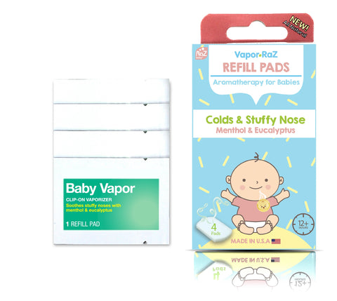 Vapor-RaZ Menthol & Eucalyptus Refill Pads - Cough & Cold Relief (4 Pack)