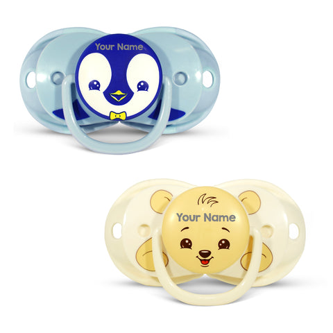 Personalized keep-it-kleen Pacifier 2PK - Penguin & Bear